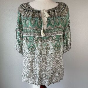 Free People Boho Tunic Top Size M EUC